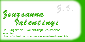 zsuzsanna valentinyi business card